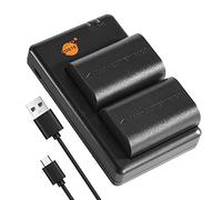 DSTE 2PCS LP-E6 Batterie & Chargeur Compatible pour Canon EOS 6D, 7D, 60D, 60Da, 70D, 90D