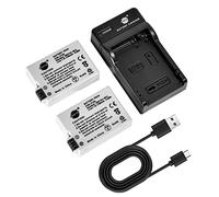 DSTE 2PCS LP-E8 Batteries et Chargeur compatibles avec Canon EOS 550D, 600D, Rebel T2i, Rebel T3i