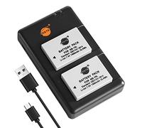 DSTE 2PCS NB-10L NB10L (1400mAh/7.4V) Batterie & Chargeur Compatible pour Canon PowerShot G1 X,G15,G16,SX40 HS,SX50 HS