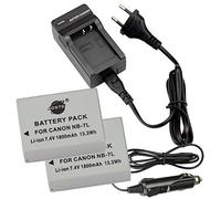 DSTE 2PCS NB-7L NB7LH Batterie + Chargeur de Voyage Compatible pour Canon PowerShot G10,G11,G12,SX30 is Digital Camera