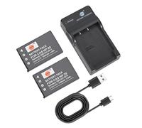 DSTE 2pcs NP-20 Batterie et Chargeur Compatible pour Casio Exilim EX-Z5 EX-Z6 EX-Z60 EX-Z70 EX-Z75