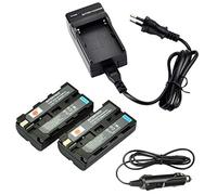 DSTE 2pcs NP-F550 NP-F330 NP-F570 Batterie et Chargeur Compatible pour Sony RV100 CCD-TR67 CCD-SC5 CCD-SC5/E CCD-TR818 CCD-SC55 CCD-TR67