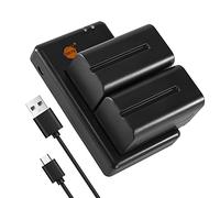 DSTE 2PCS NP-F750 Batterie & Chargeur Compatible pour Sony CCD-SC65,CCD-TRV815,CCD-TRV82,DCR-TRV900