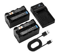 DSTE 2PCS NP-F750 Batterie et Chargeur Compatible avec Sony CCD-TR710 CCD-TR713E CCD-TR716 CCD-TR717 CCD-TR717E CCD-TR718 CCD-TR718E CCD-SC65 CCD-SC7 CCD-SC7 CCD-SC7C7 /E CCD-S