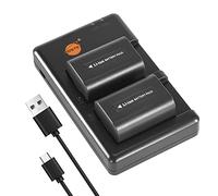 DSTE 2PCS NP-FV50 (1300mAh/7.4V) Batterie Chargeur Compatible pour Sony HDR-CX330, HDR-CX380, HDR-CX430V, HDR-CX900, HDR-CX580V, HDR-CX760V, HDR-PJ200, HDR-PJ230, HDR-PJ340, HDR-PJ380, HDR-PJ430V