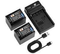 DSTE 2PCS NP-FV70 Batterie et Chargeur Compatible avec Sony DCR-SX21, DCR-SX44, DCR-SX45, DCR-SX63, DCR-SX65, DCR-SX83, DCR-SX85, FDR-AX100