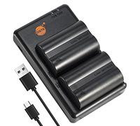 DSTE 2PCS PS-BLM1 BLM-1 Batterie & Chargeur Compatible pour Olympus E-1, E-3, E-30, E-520, E-300, E-500
