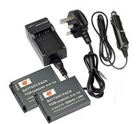 DSTE? 2pcs SLB-10A Replacement Li-ion Battery + Charger DC23U for Samsung P800, P1000, PL50, PL51, PL55, PL60, PL65, PL70, SL102, SL202, SL310, SL420, SL502, SL620, SL720, SL820, TL9, WB150F, WB250F, WB350F, WB500, WB550, WB750, WB800F, WB850F, WB1100F, WB2100, ES50, ES55, ES60, EX2F, HMX-U10, HMX-U20, HZ10W, HZ15W, IT100, L100, L110, L200, L210, L310W, M100, M110, M310W, NV9 Digital Camera