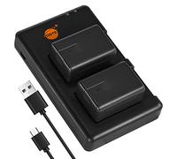 DSTE 2PCS VW-VBK180 (2500mAh/3.7V) Batterie Chargeur Compatible pour Panasonic HC-V100,HC-V500,HC-V700,HDC-HS60,HDC-HS80,HDC-SD40,HDC-SD60,HDC-SD80,HDC-SD90