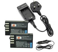 DSTE 2X D-Li109 Batterie Li-ION Rechargeable + DC112U Chargeur de Voyage et Voiture Compatible avec Pentax K-R K-30 K-50 K-500 K-2 K-S2 K-S1
