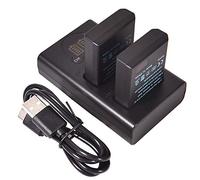 DSTE 2X EN-EL14 Rechange Batterie + Dual USB Charger avec écran LCD Compatible pour Nikon D3300,D3400,D5300,D5500,D5600,D3200,D5200,D5100,D3S DF,Coolpix P7000,P7100,Poignée de Batterie BG-2G