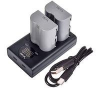 DSTE 2X EN-EL3E Rechange Batterie + Dual USB Charger avec écran LCD Compatible pour en-EL3 et Nikon D30, D50, D70, D70S, D90, D80, D100, D200, D300, D300S, D700 Digital SLR Caméra