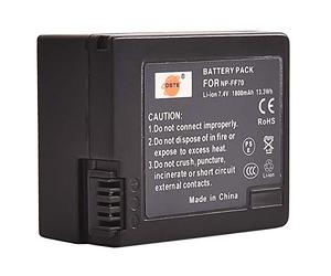 DSTE Batterie de rechange compatible avec appareil photo Sony NP-FF70 NP-FF71 NP-FF71S DCR-HC1000 DCR-HC1000E DCR-IP1 DCR-IP1E DCR-IP1K DCR-IP200K DCR-IP210E