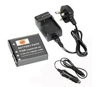 DSTE® Batterie Li-ion rechargeable NP-40 + adaptateur chargeur de voiture DC73U pour Casio Exilim EX-FC100 EX-FC100WE EX-FC150 EX-FC150BK EX-FC150RD EX-FC160S EX-Z400 Exilim Pro EX-P505 EX-P600