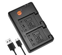 DSTE BCTRX Double Chargeur Compatible avec Sony NP-BG1, NP-BD1, NP-FD1, NP-FT1, NP-FE1, NP-FR1