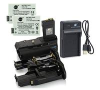 DSTE BG-E8 Battery Grip + 2X LP-E8 Battery + USB Charger Compatible for Canon EOS 550D 600D 650D 700D Rebel T2i T3i T4i T5i