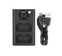 DSTE BP-511 BP511 BP511A BP-511A CB-5L Chargeur double USB avec écran LCD Compatible avec Canon EOS 10D, 20Da, 300D, 30D, 40D - Alimentation via câble USB de type C vers fiche USB-A 2.0