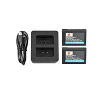 DSTE BP-SCL5 Lot de 2 batteries de rechange rechargeables 7,4 V/1200 mAh et double chargeur USB compatibles avec Leica M10, M10-R, M10R, M10-P, M10P