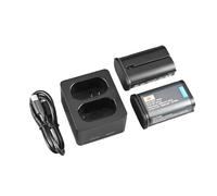 DSTE BP-SCL6 Lot de 2 batteries rechargeables de rechange et double chargeur USB compatibles avec Leica Q2, Q3, Q343, SL2, SL2-S, SL3, SL3-S