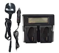 DSTE® Chargeur de Batterie Double à Charge Rapide 1,5 A Compatible avec Canon LP-E4 LP-E4N LP-E19 LC-E4