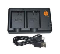 DSTE Chargeur de batterie double USB compatible avec la batterie Canon LP-E10 en tant que LC-E10 - Alimentation par micro-USB vers câble de charge USB-A 2.0