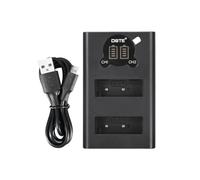 DSTE Chargeur de batterie double USB compatible avec Olympus PS-BLS5 BLS-5 PS-BLS50 BLS-50 - Alimentation par câble de charge micro USB vers USB-A 2.0