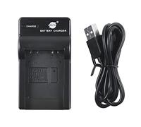 DSTE Chargeur de batterie USB compatible avec Samsung SLB-10A SLB-11A Canon NB-6L