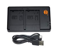 DSTE DE -A66 DE-A65 Chargeur de batterie USB double compatible avec Panasonic DMW-BCG10E, DMW-BCF10E, DMW-BCF10PP, DMW-BCG10, DMW-BCJ13E - Alimentation par câble de charge micro USB vers USB-A 2.0