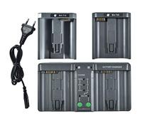 DSTE DMH26A Chargeur de batterie 3 en 1 compatible avec Nikon EN-EL18, EN-EL4, EN-EL4A, Canon LP-E4