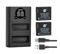 DSTE DMW-BLE9 Batterie (Paquet de 2) et Chargeur Compatible avec Panasonic DMC-GF3, DMC-GF5, DMC-GF6, DMC-GX7, DMC-GX85, DMC-ZS60, DMC-ZS100