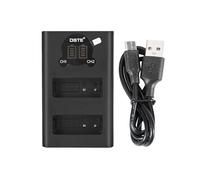 DSTE DMW-BLE9 DMW-BLG10 Chargeur double USB, avec écran LCD, compatible avec Panasonic DMW-BLE9E, DMW-BLE9PP, DMW-BLG10E, Lumix DMC-GF3, alimentation par câble USB de type C vers fiche USB-A 2.0