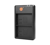DSTE DMW-BLF19 Chargeur de batterie double USB compatible avec Panasonic DMW-BLF19, DMW-BLF19e comme DMW-BTC13 - Alimentation via câble de charge micro USB vers USB-A 2.0