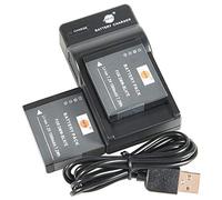 DSTE DMW-BLH7 Li-ION Batterie (2-Pack) et Chargeur USB Costume pour Panasonic Lumix DMC-GM1 DMC-GM1D DMC-GM1K DMC-GM1KD DMC-GM1KEB