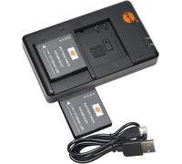 Dste Dmw-Blh7E Blh7 Blh7Pp Lot De 2 Batteries De Rechange Rechargeables Et Double Chargeur Compatibles Avec Appareil Photo Numérique Lumix Dmc-Gm1 Dmc-Gm5 Dmc-Gf7K Dmc-Lx10 Dmc-Lx1[USBC1032]