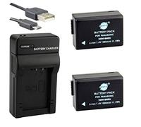DSTE DMW-BMB9 Li-ION Batterie (2-Pack) et Chargeur USB Costume pour Panasonic Lumix DMC-FZ40 DMC-FZ45 DMC-FZ47 DMC-FZ48 DMC-FZ60 DMC-FZ62 DMC-FZ70 DMC-FZ72 DMC-FZ80 DMC-FZ100 DMC-FZ150