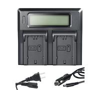 DSTE Double chargeur de batterie 1,5 A compatible avec Sony NP-FZ100 et A6600, A6700, ZV-E1, FX3, FX30, A1, A7CII, a7C, A7III, A7IV, A7RIII, A7RIV, A7RV, A7SIII, A9, A9II, A9R, A9S