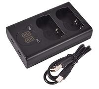 DSTE Double Chargeur USB avec écran LCD Compatible pour BP-511 BP511 BP511A BP-511A et Canon EOS 10D, 20D, 20Da, 300D, 30D, 40D, 50D, 5D, D30, D60, DM-MV100Xi, DM-MV400, DM-MVX1i Caméra