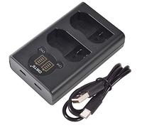 DSTE Double Chargeur USB avec écran LCD Compatible pour EN-EL15 et Nikon 1 V1,D7200,D7100,D750,D600,D7000,D810,D610,D800E,D810A,D800 Digital SLR Caméra,Nikon Batterie Grip MB-D11,MB-D12,MB-D15,MB-D17