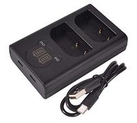 DSTE Double Chargeur USB avec écran LCD pour DMW-BLF19E, DMW-BLF19 et Panasonic Lumix DMC-GH3, DMC-GH3A, DMC-GH3AGK, DMC-GH3GK, DMC-GH3H, DMC-GH3HGK, DMC-GH3KBODY, DMC-GH4H, DMC-GH4 Caméra