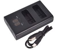 DSTE Double chargeur USB avec écran LCD pour EN-EL14 et Nikon D3300, D3400, D5300, D5500, D5600, D3200, D5200, D5100, D3100, D3S Df, Nikon Coolpix P7000, P7100, P7700, P7800, Nikon Batterie Grip BG-2G