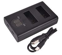DSTE Double Chargeur USB avec écran LCD pour LP-E12 et Canon EOS M, EOS 100D, EOS Rebel SL1, EOS Kiss X7 Digital Caméra