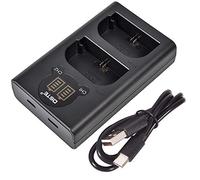 DSTE Double Chargeur USB avec écran LCD pour LP-E6,LP-E6n et Canon EOS 5D Mark II,5D Mark III,5DS,5DS R,6D,7D,60D,60Da,70D,7D Mark II,7D Mark III,XC10,XC15 Digital Caméra
