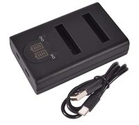 DSTE Double Chargeur USB avec écran LCD pour NB-6L, NB-6LH et Canon PowerShot X500, SD3500, SD4000, is SX275, SX510, SX600, SX610, SX710, HS D10, D20, ELPH 500 HS