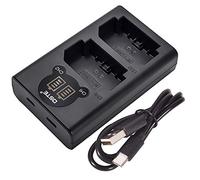 DSTE Double Chargeur USB avec écran LCD pour NP-FZ100 FZ100 et Sony FX30, α1, A7R3, A7R III, α7R III, α7R3, Alpha 9, Alpha 9R, Alpha a9R, Alpha a9S, Alpha 9S Digital Caméra