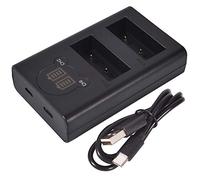 DSTE Double Chargeur USB avec écran LCD pour NP-W126, NP-W126S et Fuji HS30 EXR, HS30EXR, HS33 EXR, HS33EXR, HS50 EXR, HS50EXR, X-A1, XA1, X-E1, XE1, X-M1, XM1, X-Pro1, XPro1