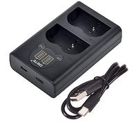 DSTE Dual USB-Ladegerät mit LCD-Display, kompatibel mit EN-EL3E EN-EL3 und Nikon D30, D50, D70, D70S, D90, D80, D100, D200, D300, D300S, D700 Digitalkamera