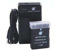 DSTE EN-EL14 Batterie Li-Ion et chargeur micro USB compatible pour Nikon D3300, D3400, D5300, D5500, D5600, D3200, D5200, D5100, D3S Df, Coolpix P7000, P7100, P7700, P7800 0, poignée de batterie B