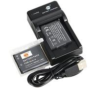 DSTE EN-EL19 Batterie Li-ION (2 pièces) et Chargeur Micro USB Compatible avec Nikon EN-EL19a, Sony NP-BJ1, Nikon DSC-RX0, Coolpix S32, S100, S4100, S4200, S4300, S5200, S5300, S6500, S7000