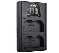 DSTE EN-EL3 EN-EL3E MH-18 MH-18a Chargeur double USB avec écran LCD Compatible avec Nikon D30, D50, D70, D70S, D90 - Alimentation via câble USB de type C vers connecteur USB-A 2.0