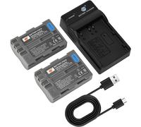 Dste En-El3E Lot De 2 Batteries D'Appareil Photo Et Chargeur Compatibles Avec Nikon D30, D50, D70, D70S, D90, D100, D200, D300, D300S, D700[CLI3052]
